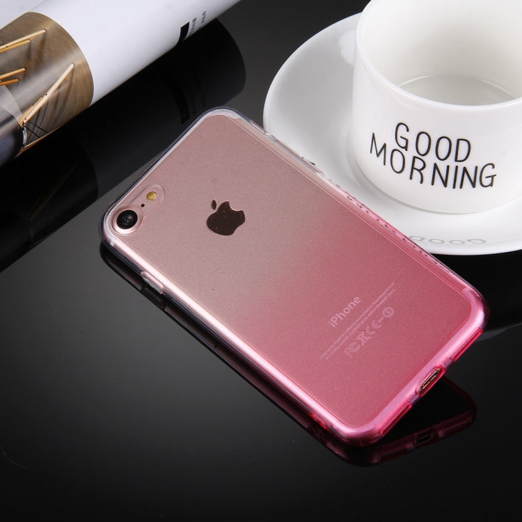 For  iPhone 8 & 7  Stylish Clear Crystal Gradient Color Acrylic + TPU Protective Case Back Cover
