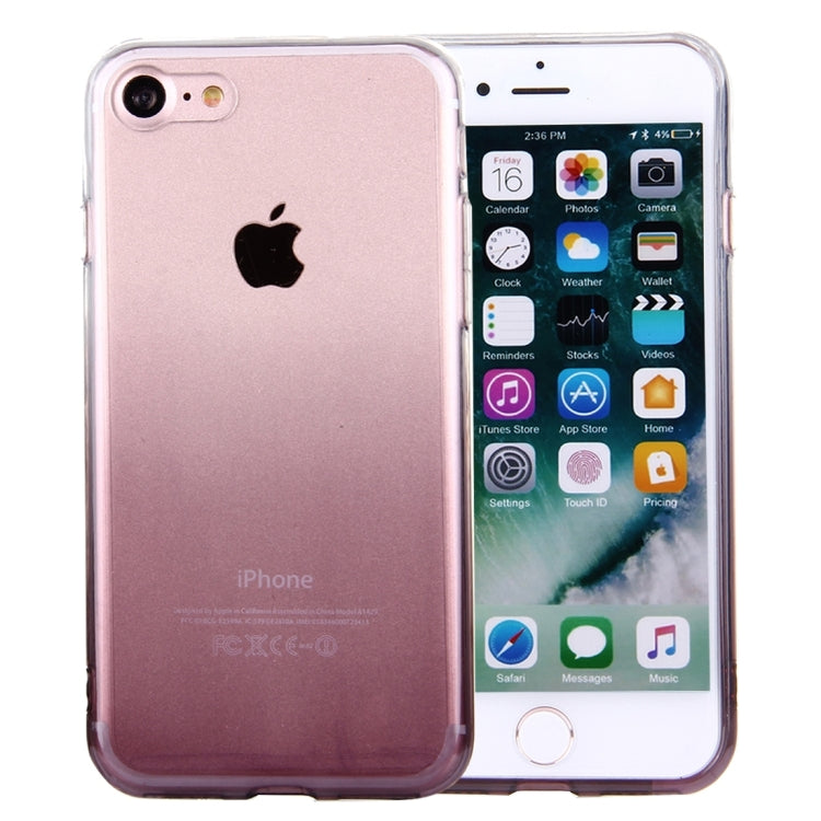 For  iPhone 8 & 7  Stylish Clear Crystal Gradient Color Acrylic + TPU Protective Case Back Cover
