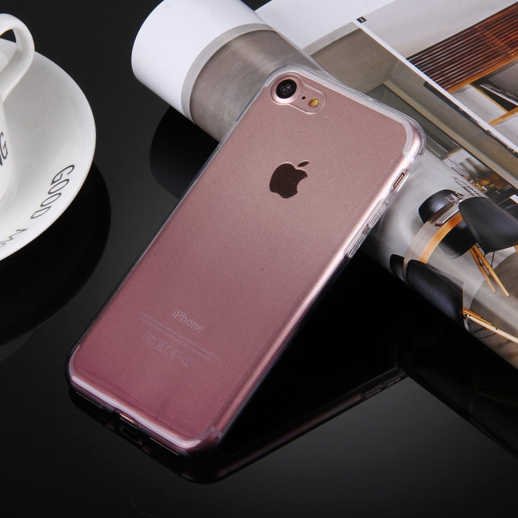 For  iPhone 8 & 7  Stylish Clear Crystal Gradient Color Acrylic + TPU Protective Case Back Cover