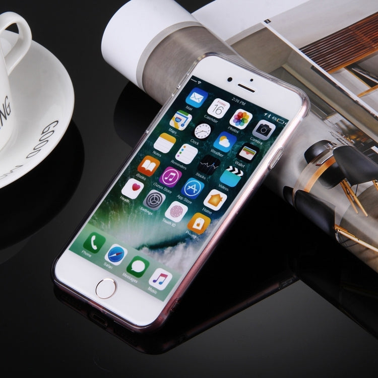 For  iPhone 8 & 7  Stylish Clear Crystal Gradient Color Acrylic + TPU Protective Case Back Cover