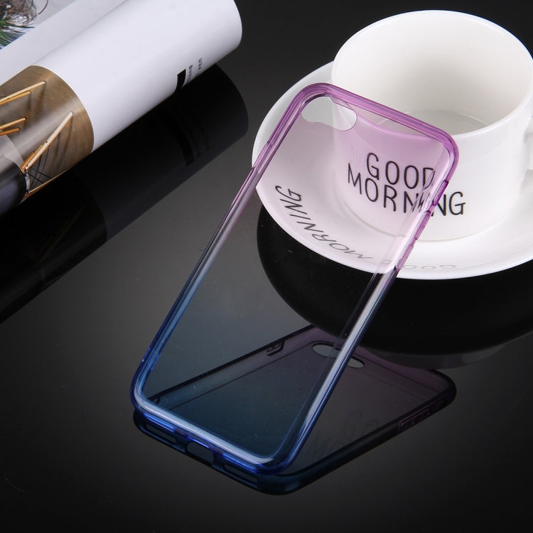 For  iPhone 8 & 7  Stylish Clear Crystal Gradient Color Acrylic + TPU Protective Case Back Cover