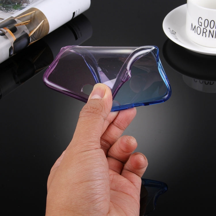 For  iPhone 8 & 7  Stylish Clear Crystal Gradient Color Acrylic + TPU Protective Case Back Cover
