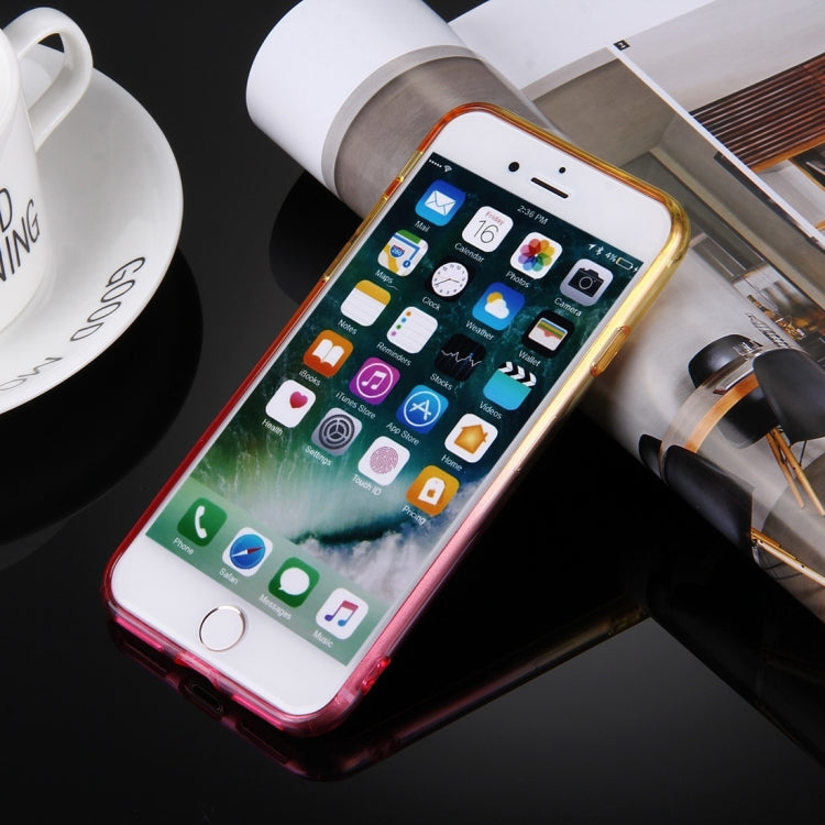 For  iPhone 8 & 7  Stylish Clear Crystal Gradient Color Acrylic + TPU Protective Case Back Cover