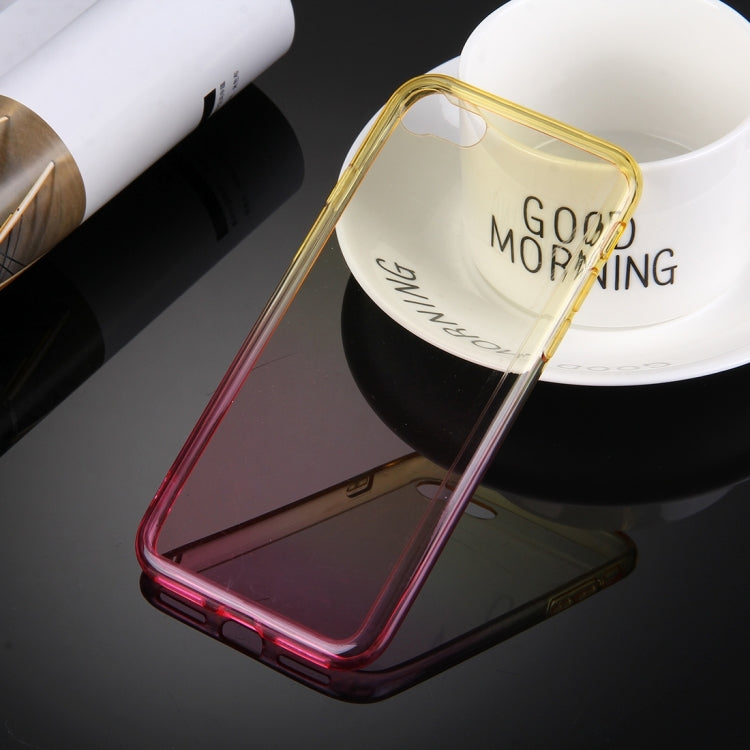 For  iPhone 8 & 7  Stylish Clear Crystal Gradient Color Acrylic + TPU Protective Case Back Cover
