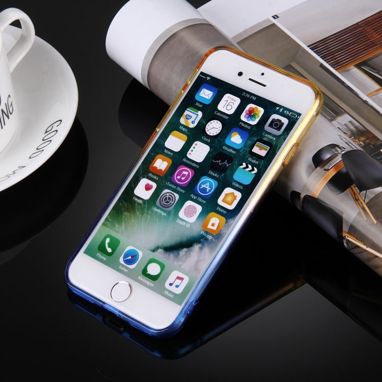 For  iPhone 8 & 7  Stylish Clear Crystal Gradient Color Acrylic + TPU Protective Case Back Cover