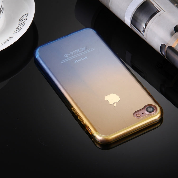 For  iPhone 8 & 7  Stylish Clear Crystal Gradient Color Acrylic + TPU Protective Case Back Cover