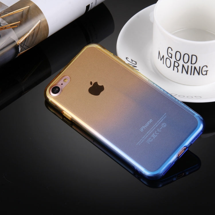 For  iPhone 8 & 7  Stylish Clear Crystal Gradient Color Acrylic + TPU Protective Case Back Cover