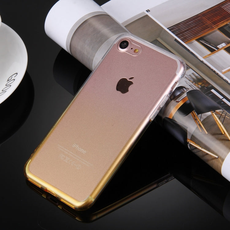 For  iPhone 8 & 7  Stylish Clear Crystal Gradient Color Acrylic + TPU Protective Case Back Cover