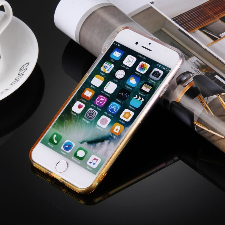 For  iPhone 8 & 7  Stylish Clear Crystal Gradient Color Acrylic + TPU Protective Case Back Cover