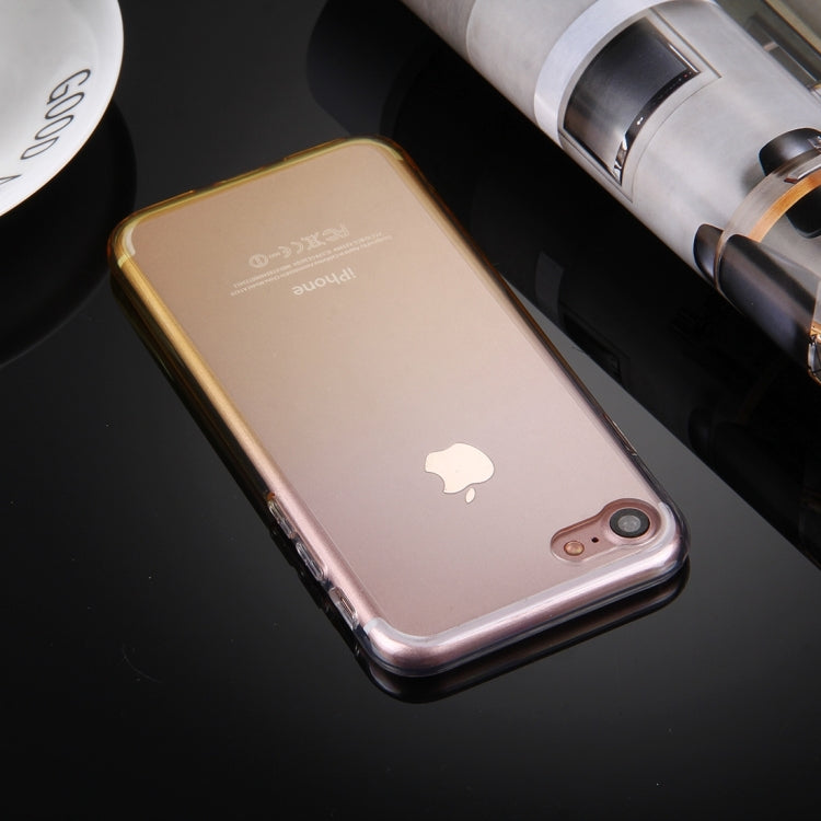 For  iPhone 8 & 7  Stylish Clear Crystal Gradient Color Acrylic + TPU Protective Case Back Cover
