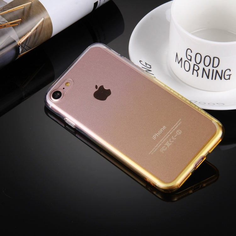 For  iPhone 8 & 7  Stylish Clear Crystal Gradient Color Acrylic + TPU Protective Case Back Cover
