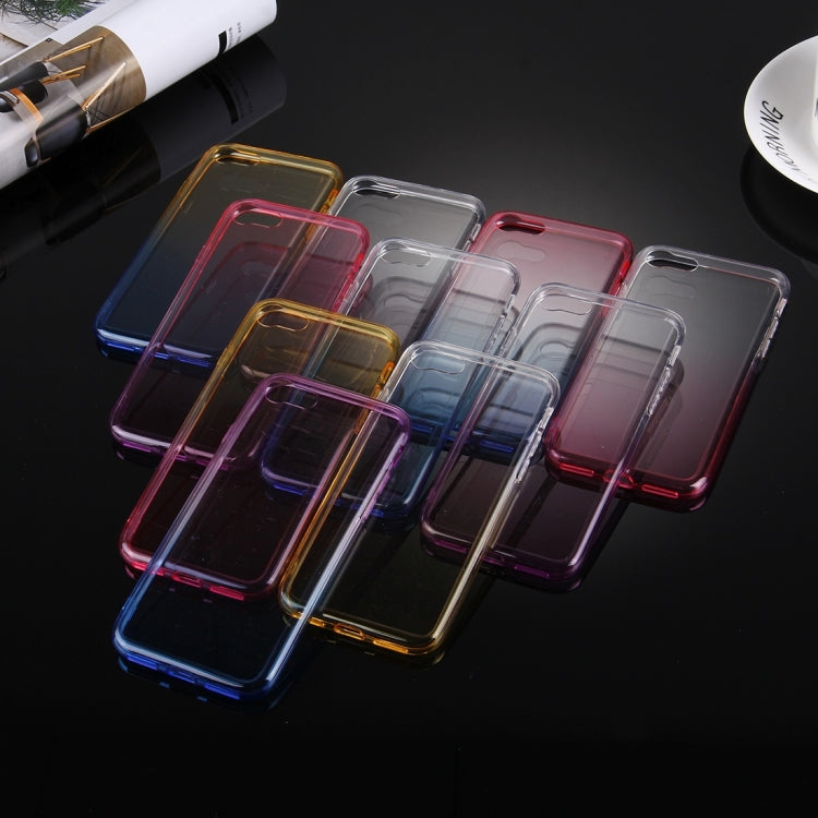 For  iPhone 8 & 7  Stylish Clear Crystal Gradient Color Acrylic + TPU Protective Case Back Cover