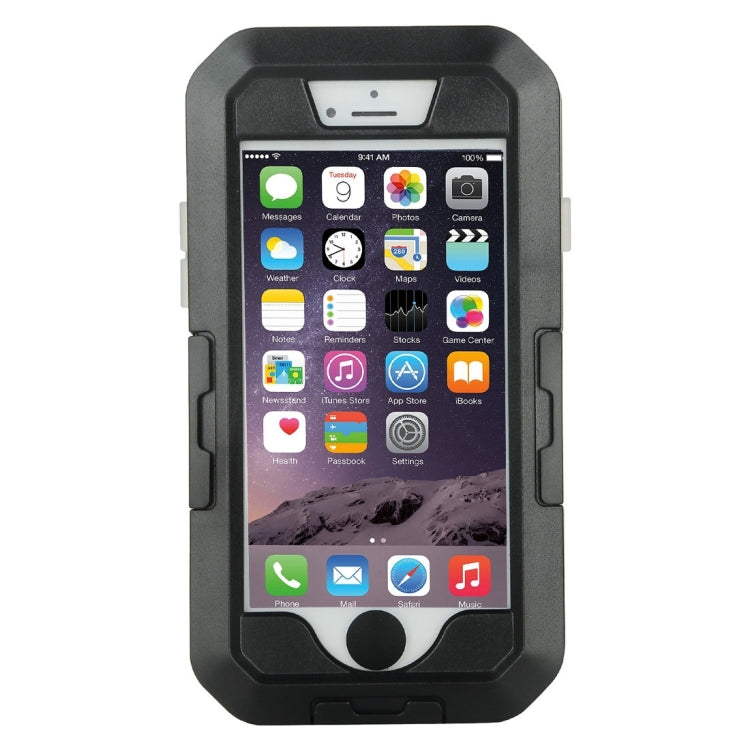 5 in 1 for  iPhone 8 & 7  IPX8 Silicone + TPU Outdoor Waterproof Explosion-proof Protective Case(Black)