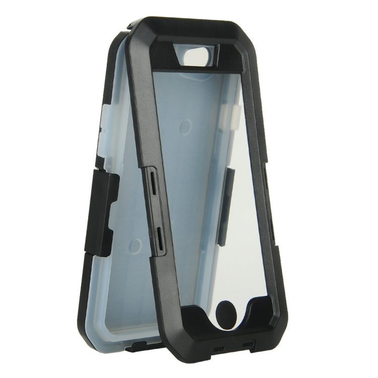 5 in 1 for  iPhone 8 & 7  IPX8 Silicone + TPU Outdoor Waterproof Explosion-proof Protective Case(Black)