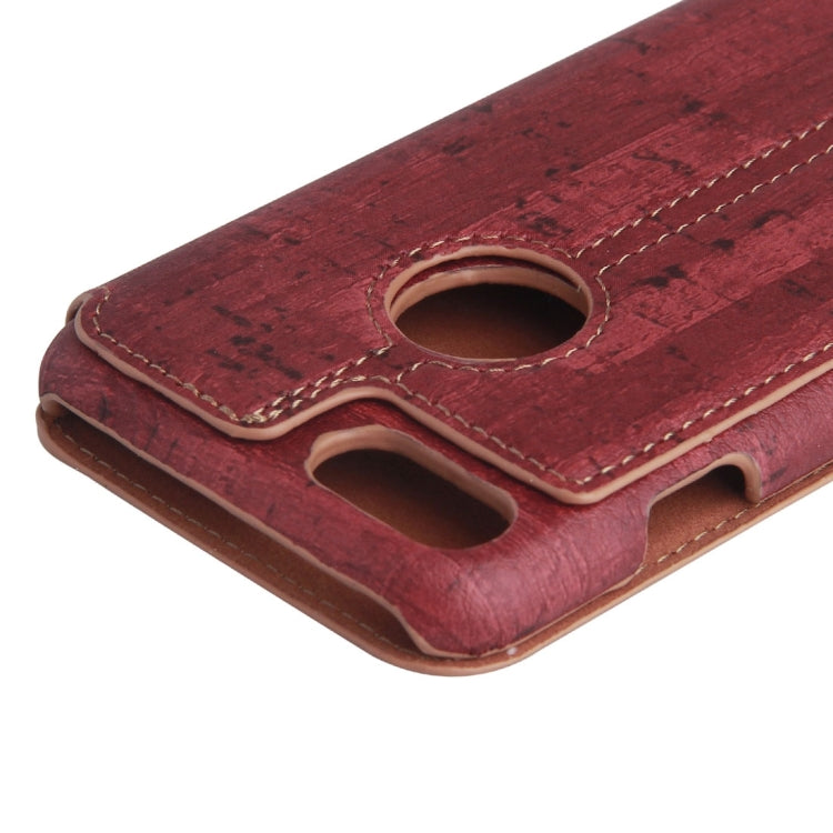 For  iPhone 8 & 7  Ultra-thin Wood Texture Horizontal Flip PU Leather Protective Case with Holder