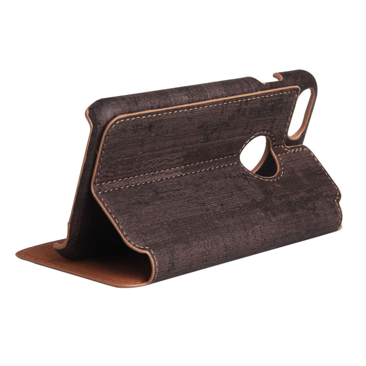 For  iPhone 8 & 7  Ultra-thin Wood Texture Horizontal Flip PU Leather Protective Case with Holder