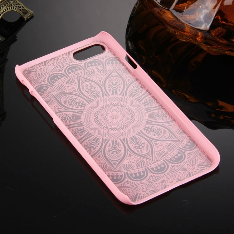 For  iPhone 8 & 7  Embossed Lotus Pattern Plastic Protective Back Cover Case