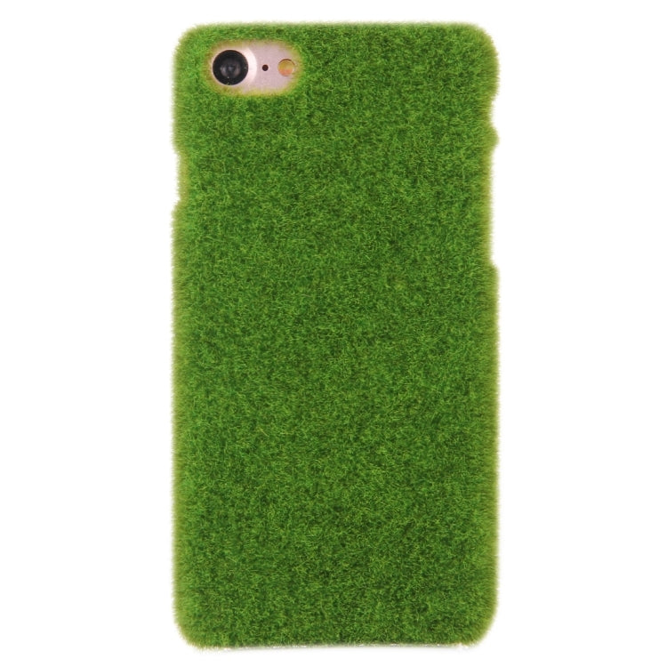 For  iPhone 8 & 7  Simulation 3D Green Grass Lawn Hard Cover Phone Protective Back Case(Green)