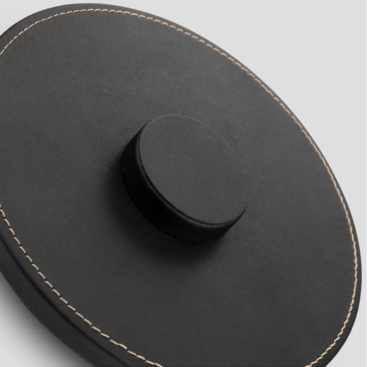 HomePod Speaker Base Apple Artificial Intelligence Bluetooth Speaker Genuine leather Desktop Mat(Black)