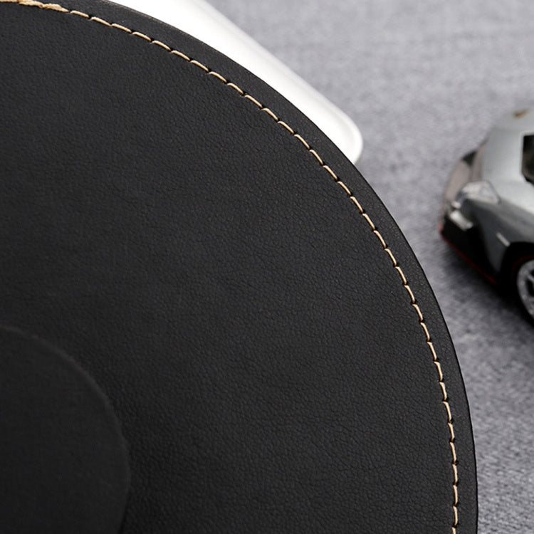 HomePod Speaker Base Apple Artificial Intelligence Bluetooth Speaker Genuine leather Desktop Mat(Black)