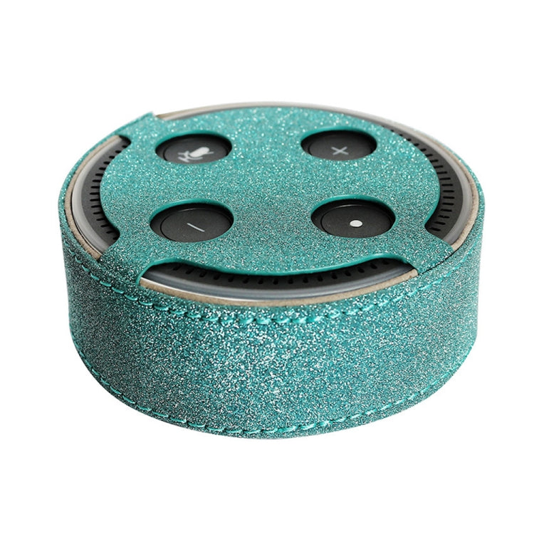 1188 Amazon Echo Dot 2 Intelligent Bluetooth Speaker Plain Weave Flash PU Protective Case Amazon Protection Cover