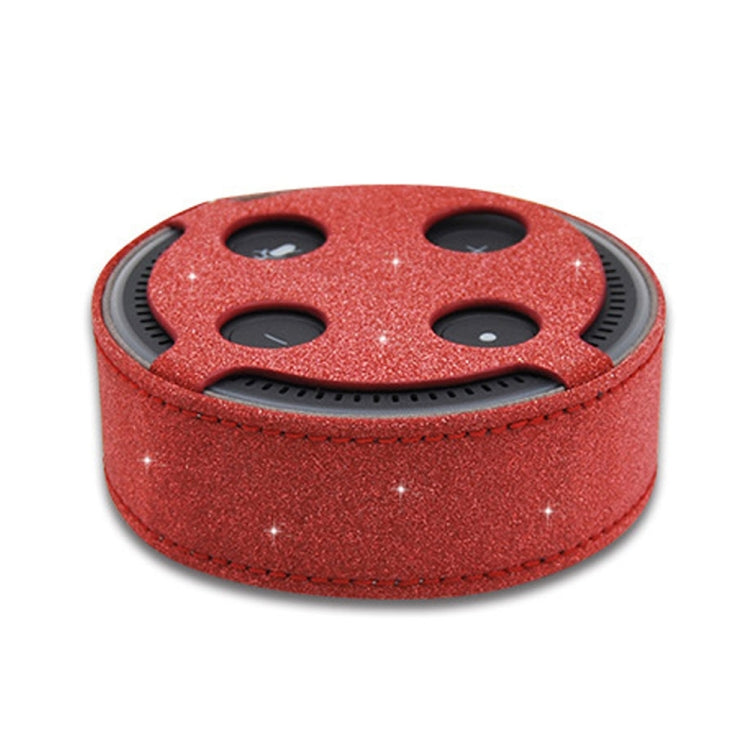 1188 Amazon Echo Dot 2 Intelligent Bluetooth Speaker Plain Weave Flash PU Protective Case Amazon Protection Cover