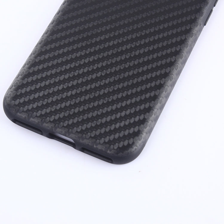 For  iPhone 8 & 7  Carbon Fiber Texture Soft PU  Protective Case Back Cover