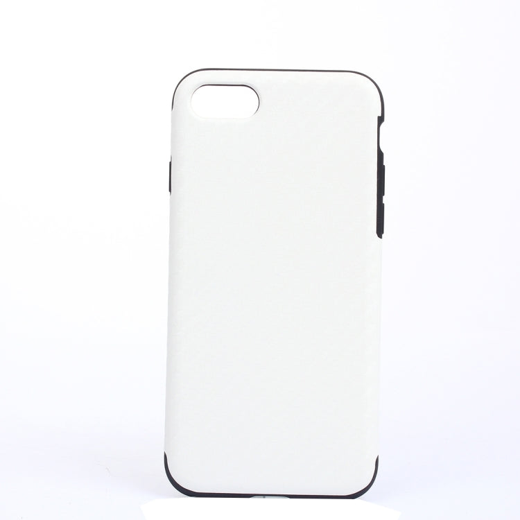 For  iPhone 8 & 7  Carbon Fiber Texture Soft PU  Protective Case Back Cover