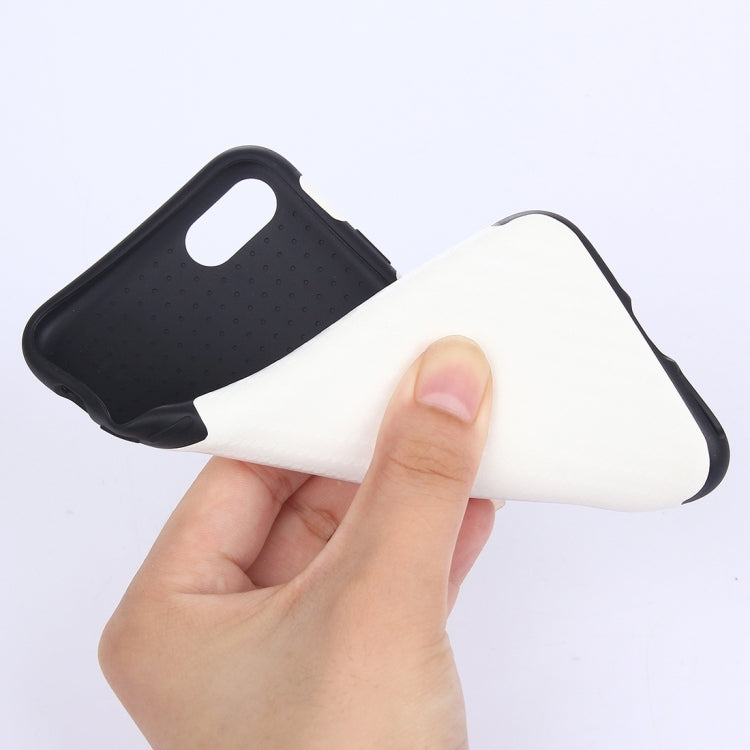For  iPhone 8 & 7  Carbon Fiber Texture Soft PU  Protective Case Back Cover
