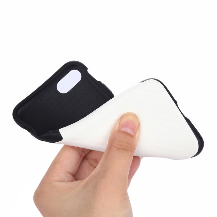 For iPhone 8 Plus & 7 Plus   Carbon Fiber Texture Soft PU  Protective Case Back Cover