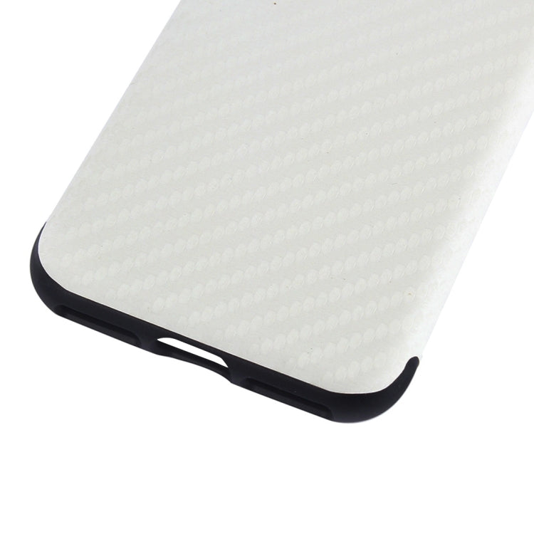 For iPhone 8 Plus & 7 Plus   Carbon Fiber Texture Soft PU  Protective Case Back Cover