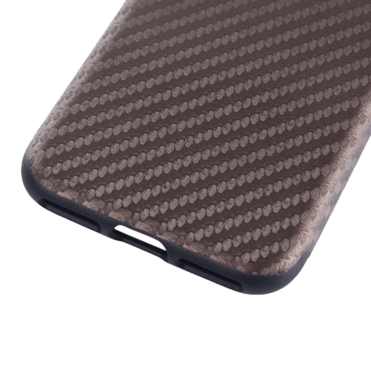 For iPhone 8 Plus & 7 Plus   Carbon Fiber Texture Soft PU  Protective Case Back Cover