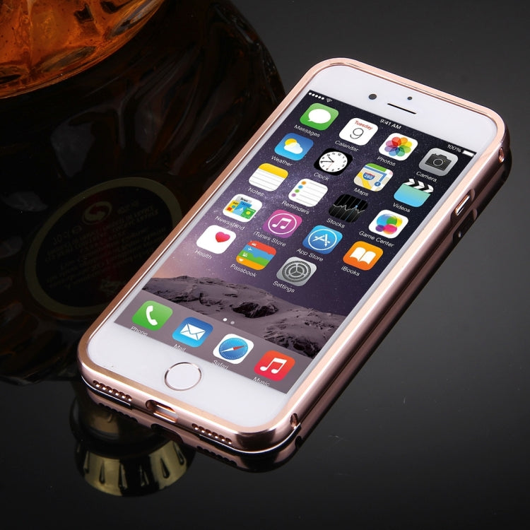 For  iPhone 8 & 7  Separable Electroplating Mirror Push Pull PC Protective Case Back Shell Cover + Metal Bumper Frame