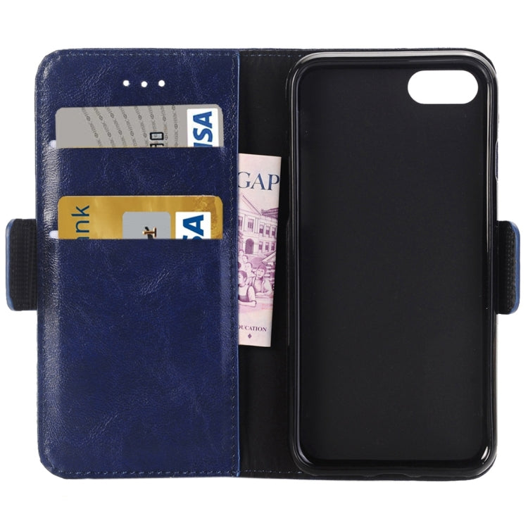 For  iPhone 8 & 7  Crazy Horse Texture  Horizontal Flip Leather Case with Holder & Card Slots & Wallet