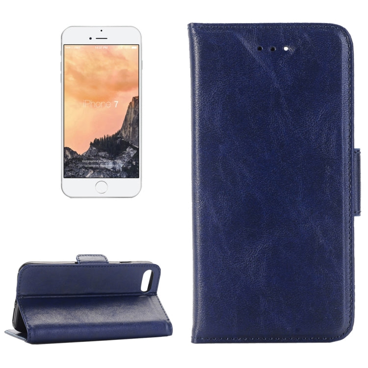 For  iPhone 8 & 7  Crazy Horse Texture  Horizontal Flip Leather Case with Holder & Card Slots & Wallet