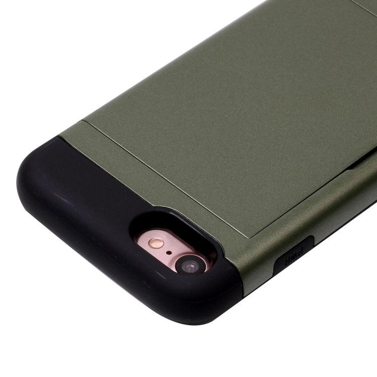 For  iPhone 8 & 7  Slide Style TPU + PC Combination Case with Card Slot