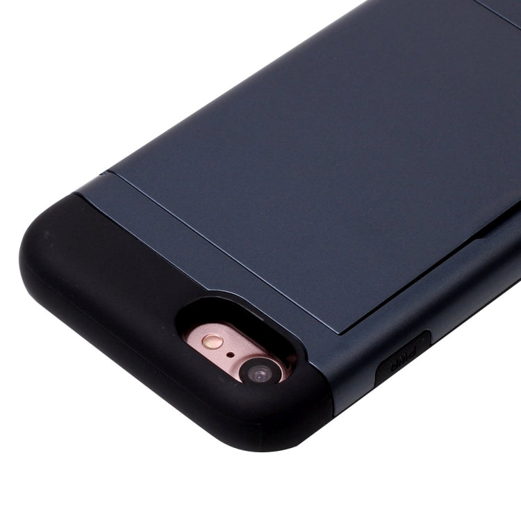 For  iPhone 8 & 7  Slide Style TPU + PC Combination Case with Card Slot