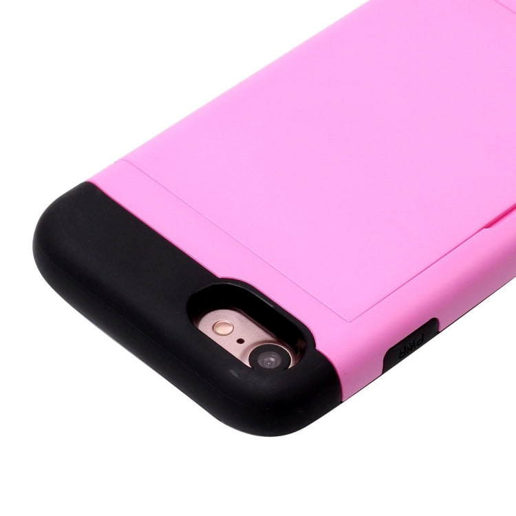 For  iPhone 8 & 7  Slide Style TPU + PC Combination Case with Card Slot