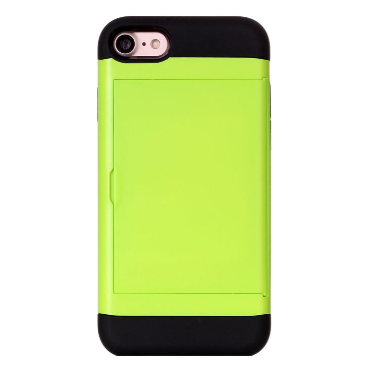 For  iPhone 8 & 7  Slide Style TPU + PC Combination Case with Card Slot