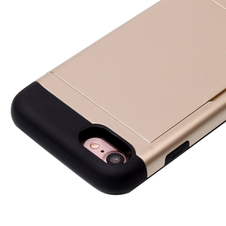 For  iPhone 8 & 7  Slide Style TPU + PC Combination Case with Card Slot