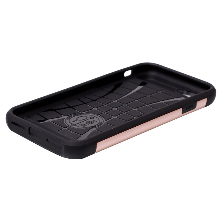 For  iPhone 8 & 7  Slide Style TPU + PC Combination Case with Card Slot