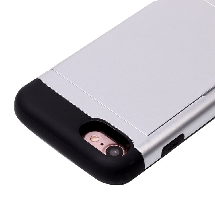For  iPhone 8 & 7  Slide Style TPU + PC Combination Case with Card Slot