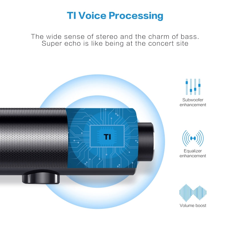 SOUND BAR X6 Bluetooth 5.0 Cylinder Metal Bluetooth Speaker(Black)