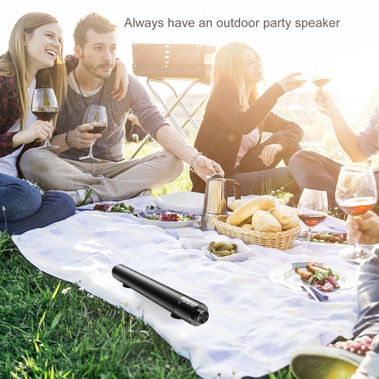 SOUND BAR X6 Bluetooth 5.0 Cylinder Metal Bluetooth Speaker(Black)