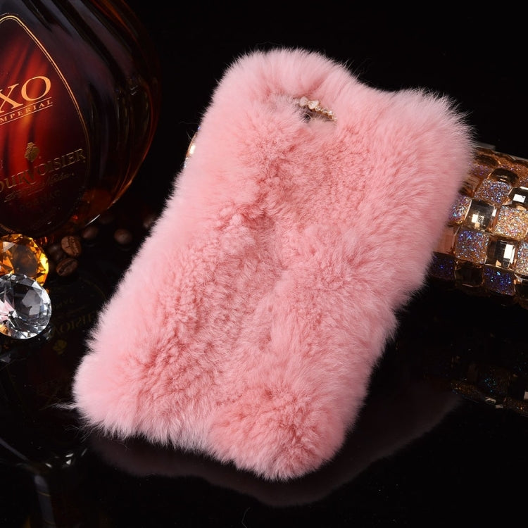 For  iPhone 8 & 7  Genuine Rabbit Hair Diamond Encrusted Thickened PC Protective Case