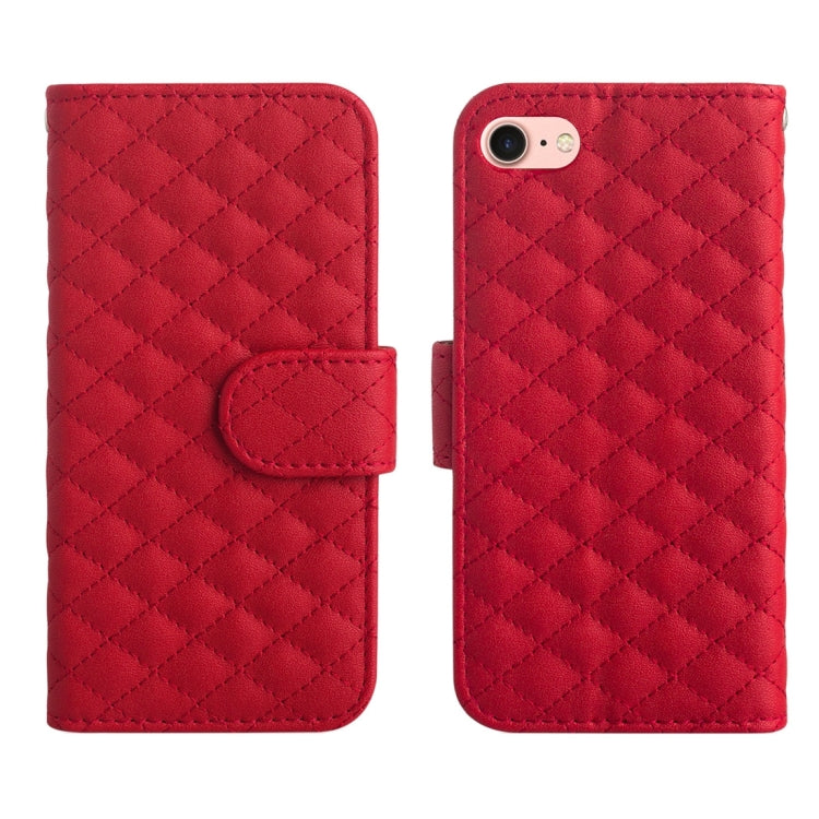 AA00355 For  iPhone 8 & 7  Diamond Lattice Texture Horizontal Flip Leather Protective Case with Holder & Card Slots & Wallet & Photo Frame