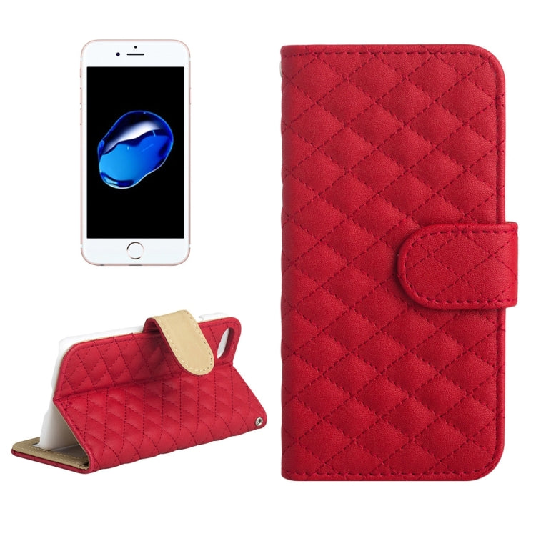 AA00355 For  iPhone 8 & 7  Diamond Lattice Texture Horizontal Flip Leather Protective Case with Holder & Card Slots & Wallet & Photo Frame