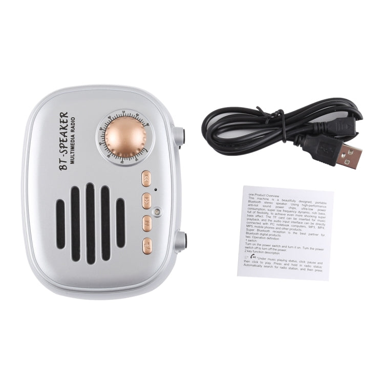 Q108 Retro Mini Wireless Bluetooth Speaker, Support Hands-free / TF Card / U disk / FM
