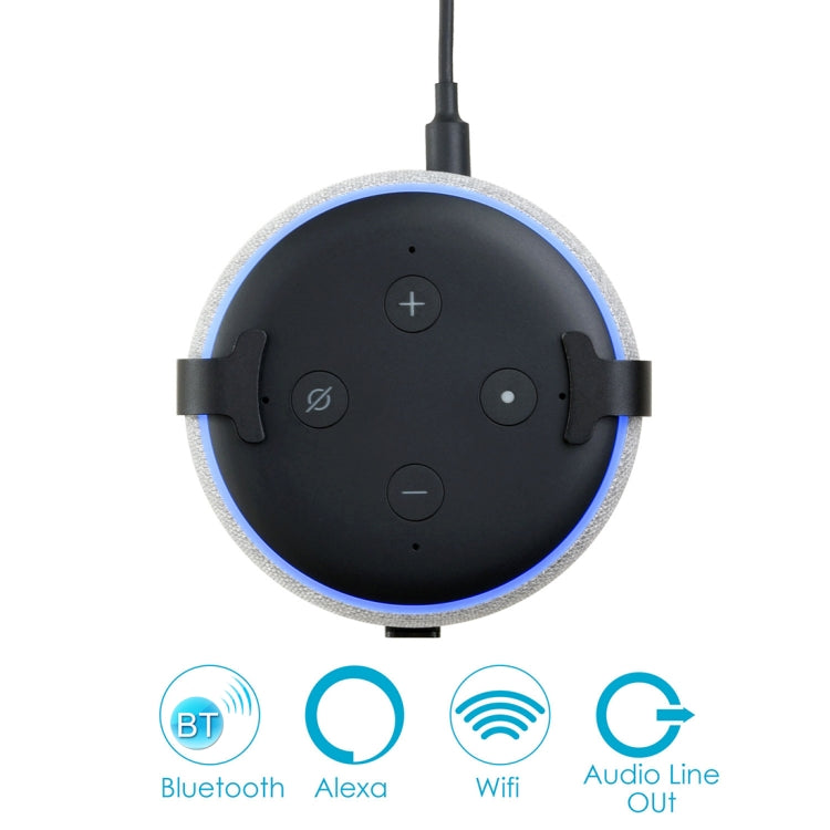 Wall Mount Hanger Holder Stand for Home Voice Assistants, Amazon Echo Dot 3rd Generation Only(Black)