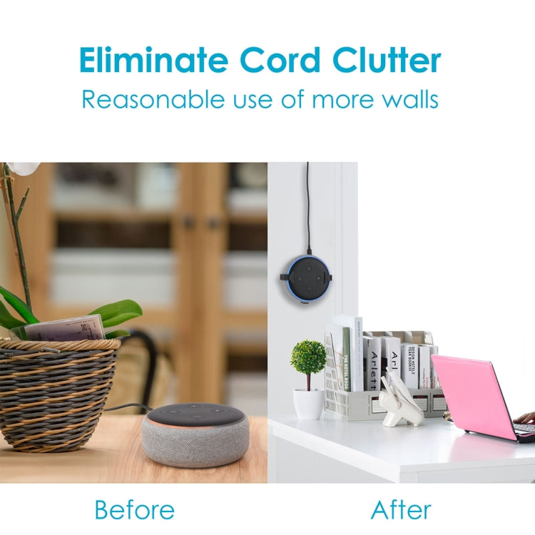 Wall Mount Hanger Holder Stand for Home Voice Assistants, Amazon Echo Dot 3rd Generation Only(Black)